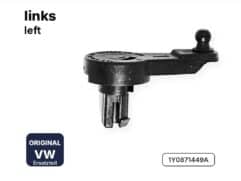 Kurbelarm Verdeckklappe links VW New Beetle Cabrio 1Y0871449A – original VW, Seitenansicht