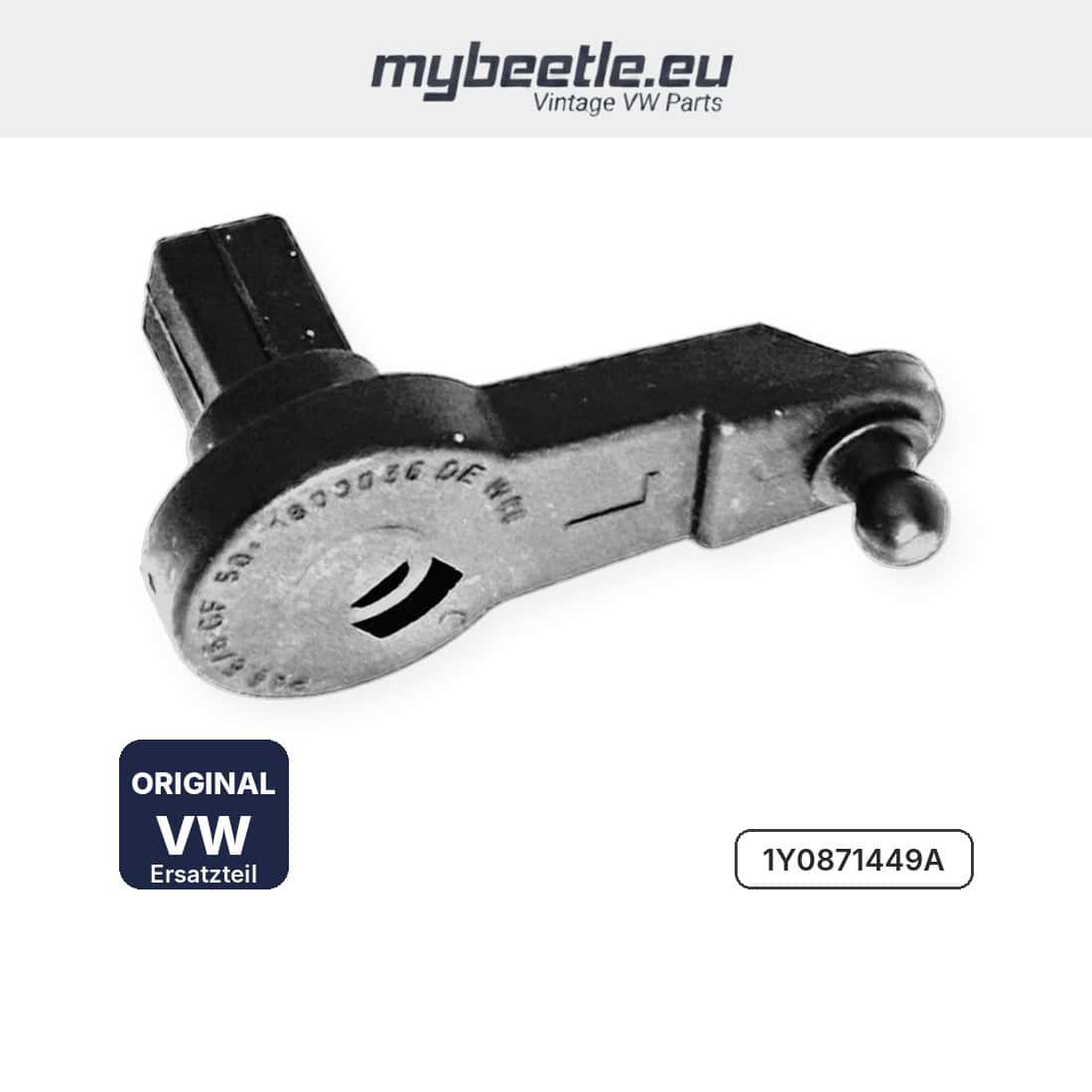 Kurbelarm Verdeckklappe links 1Y0871449A mit Kugelkopf für die Verbindungsstange – New Beetle Cabrio Flaps